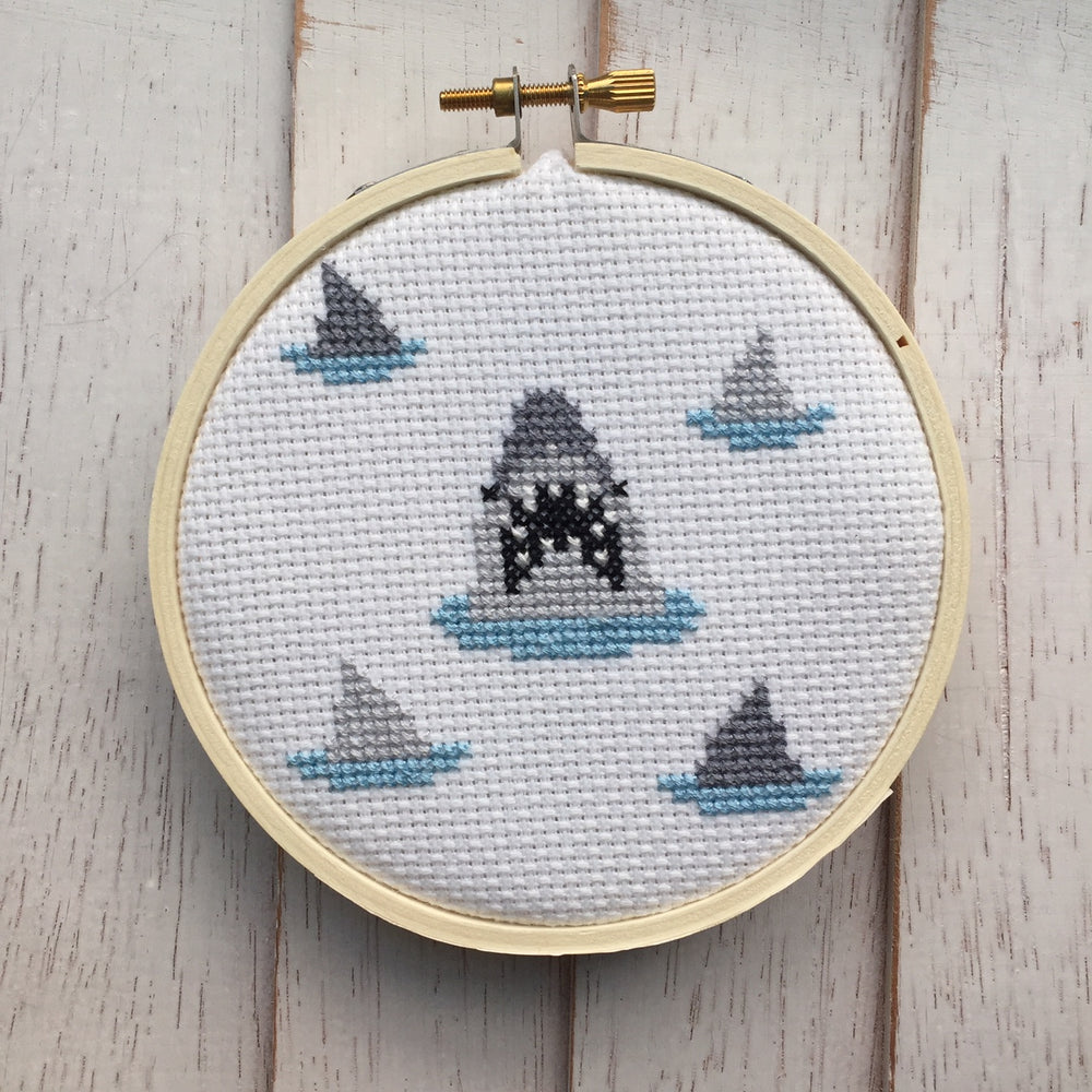 WS Shark Counted Cross Stitch DIY KIT