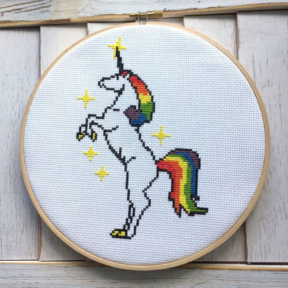 WS Unicorn Colorful Counted Cross Stitch DIY Kit