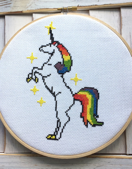 PATTERN WS Unicorn Colorful Counted Cross Stitch