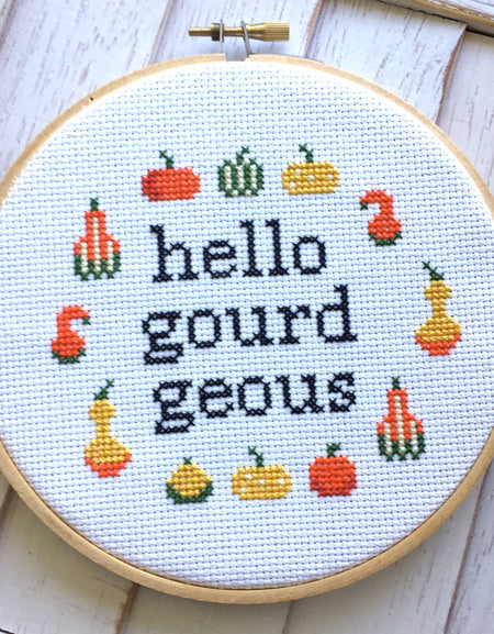 PATTERN WS Hello Gourdgeous Counted Cross Stitch