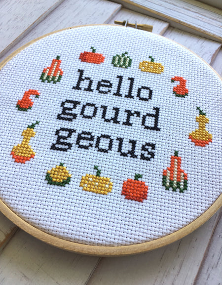 WS Hello Gourdgeous Counted Cross Stitch DIY KIT Intermediate