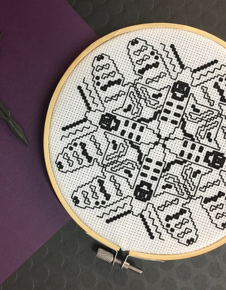 Blackwork Moth Counted Cross Stitch Pattern DOWNLOAD