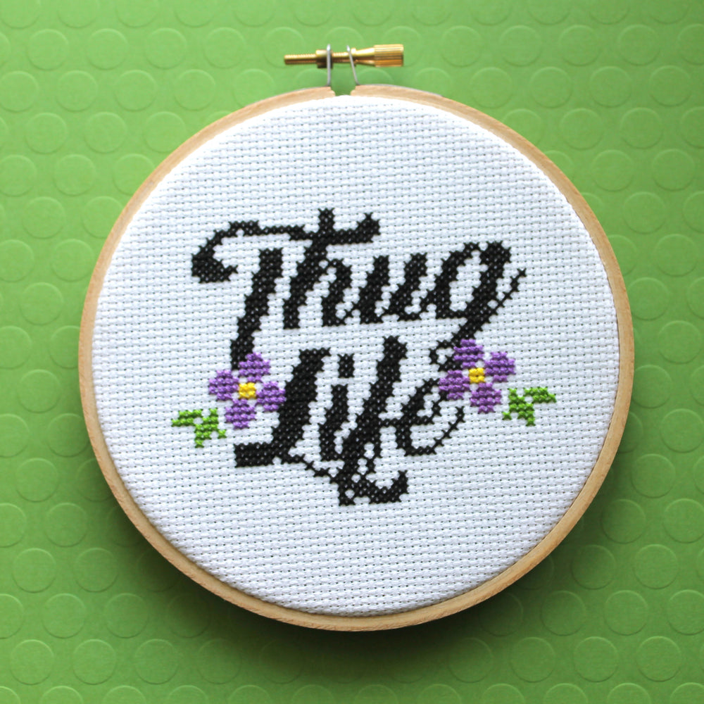 PATTERN WS Thug Life Counted Cross Stitch