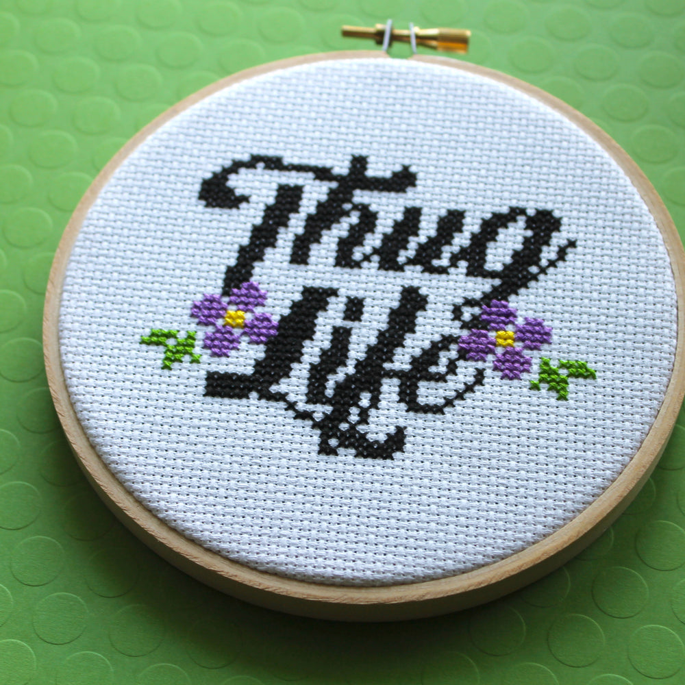 WS Thug Life Counted Cross Stitch DIY KIT Intermediate