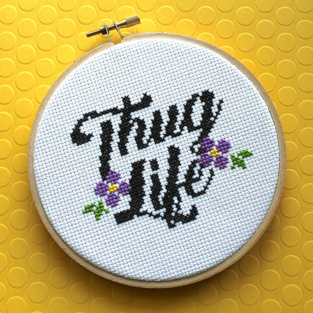 PATTERN WS Thug Life Counted Cross Stitch