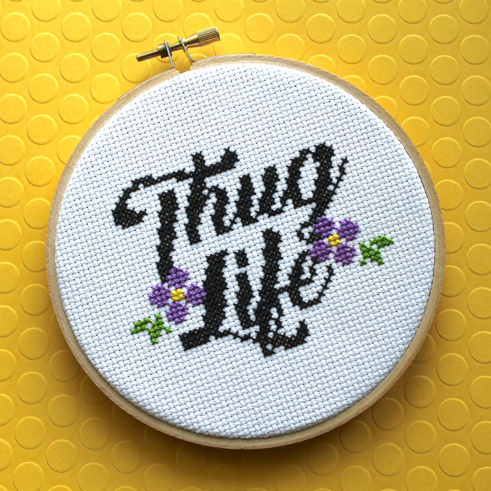 WS Thug Life Counted Cross Stitch DIY KIT Intermediate
