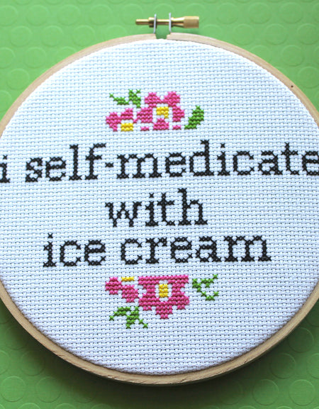 Subversive modern cross stitch pattern