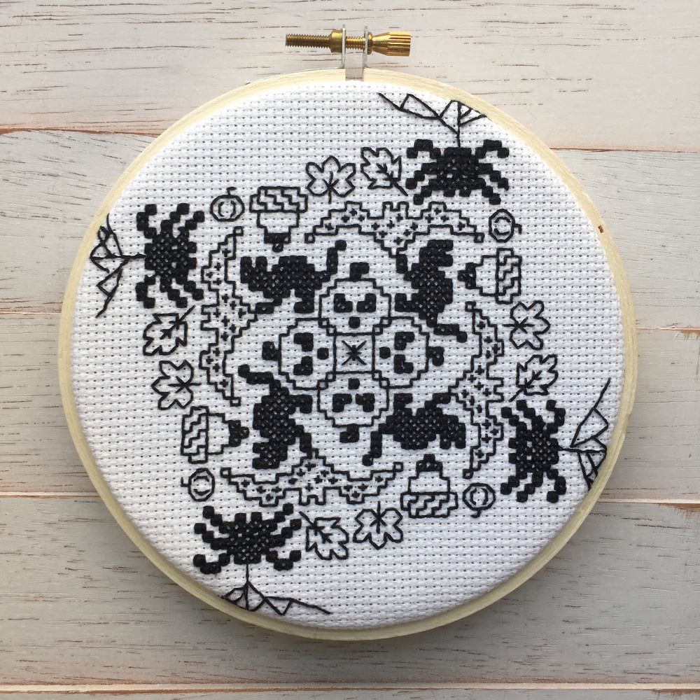 WS Blackwork Halloween Counted Cross Stitch DIY KIT