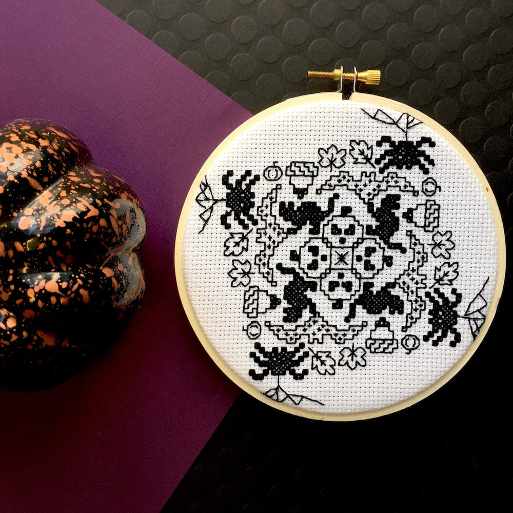 WS Blackwork Halloween Counted Cross Stitch DIY KIT