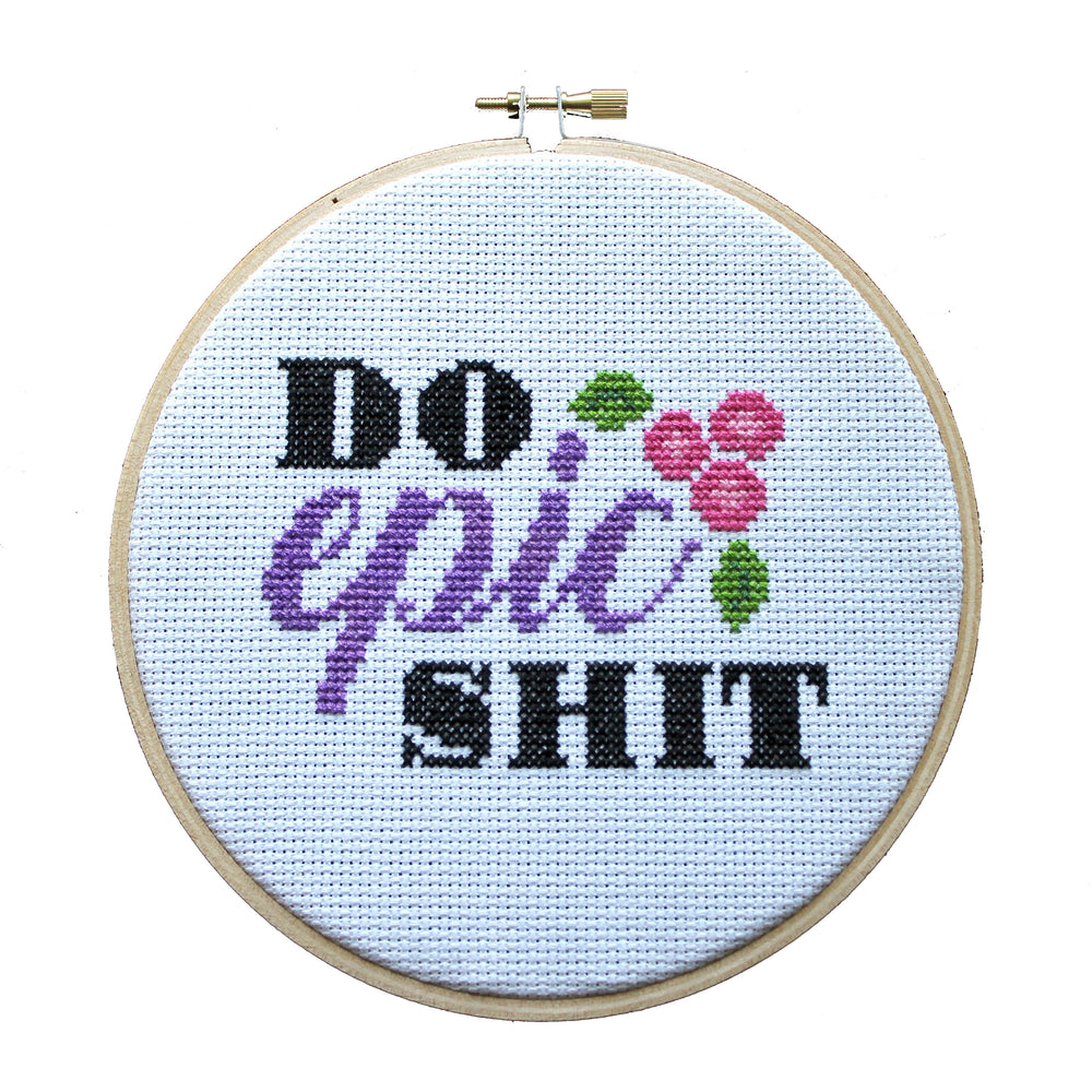 WS Do Epic Sh*t Counted Cross Stitch DIY KIT Intermediate