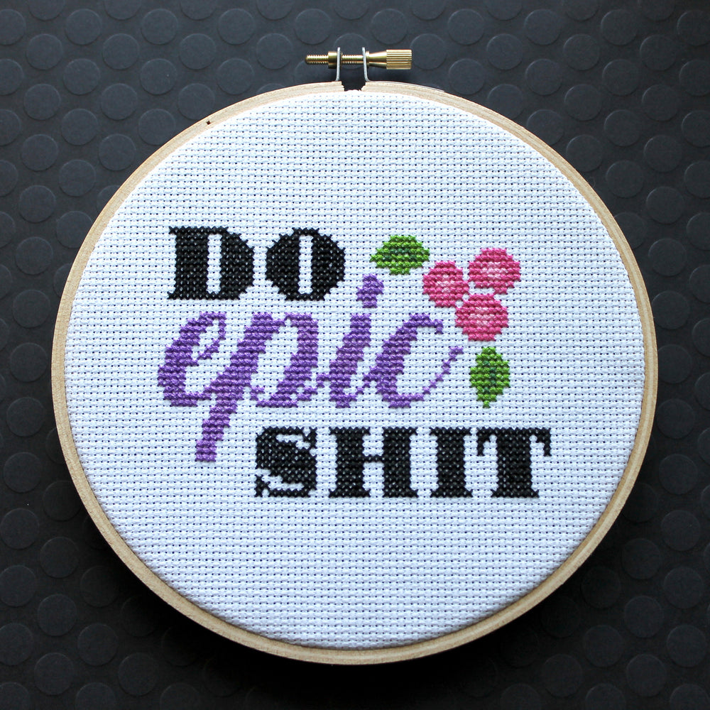 WS Do Epic Sh*t Counted Cross Stitch DIY KIT Intermediate
