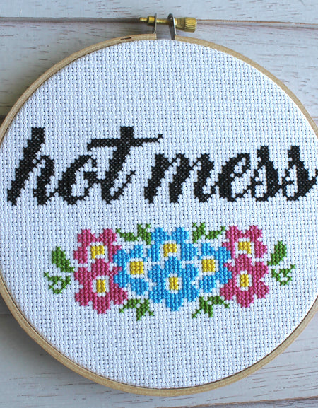 WS Hot Mess Counted Cross Stitch DIY KIT Intermediate
