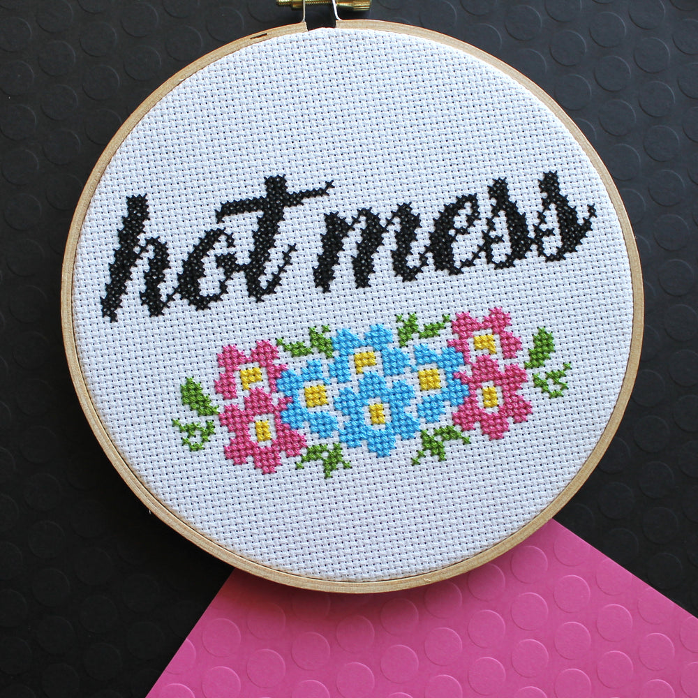 Hot Mess Counted Cross Stitch DIY KIT Intermediate