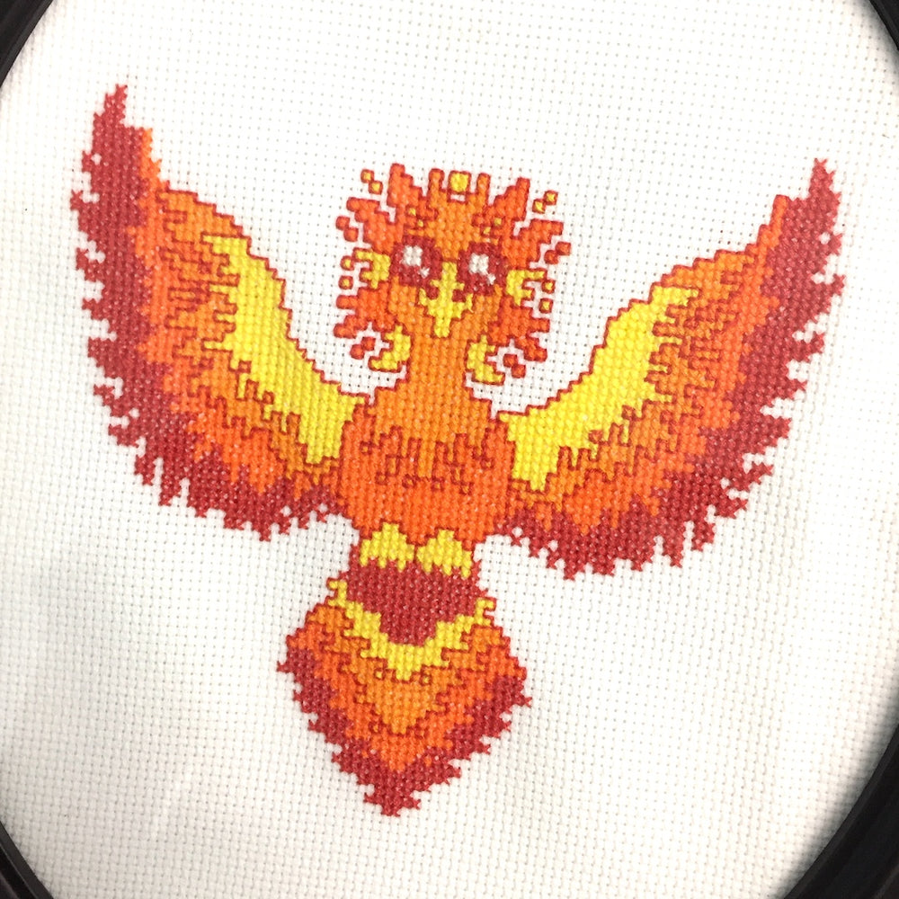 Phoenix Counted Cross Stitch Pattern DIGITAL Download