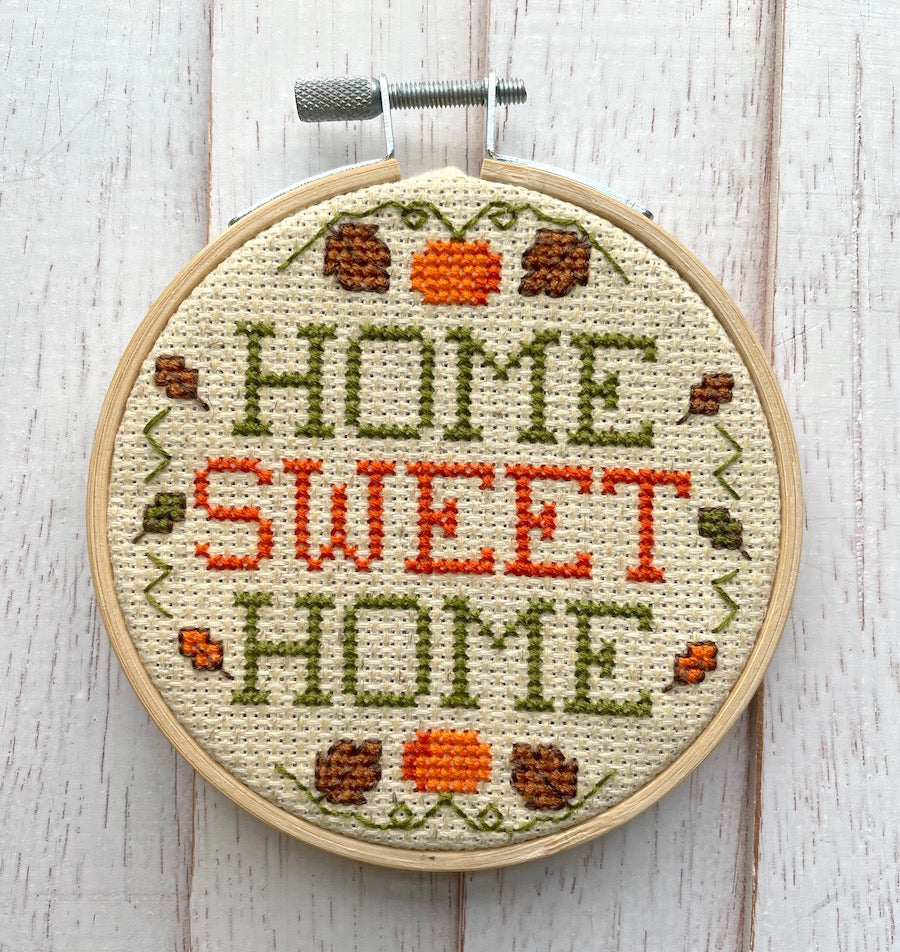 Home Sweet Home Fall Counted Cross Stitch DIY KIT