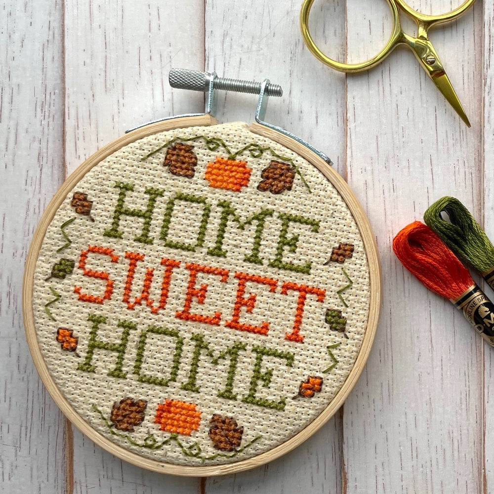 Home Sweet Home Fall Counted Cross Stitch PATTERN DOWNLOAD