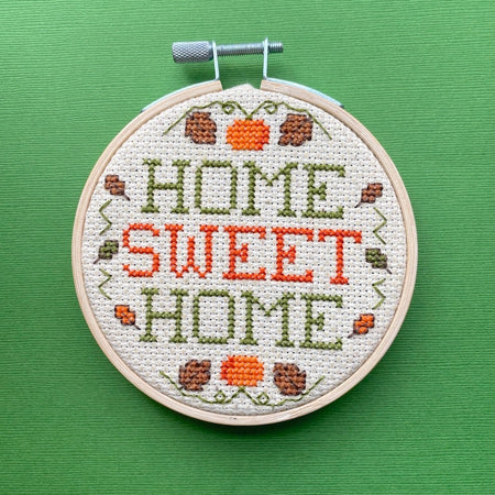 Home Sweet Home Fall Counted Cross Stitch PATTERN DOWNLOAD