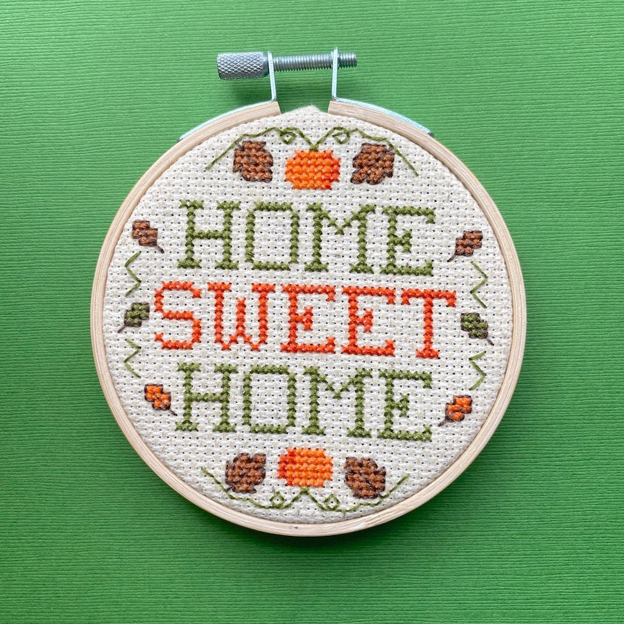 Home Sweet Home Fall Counted Cross Stitch DIY KIT