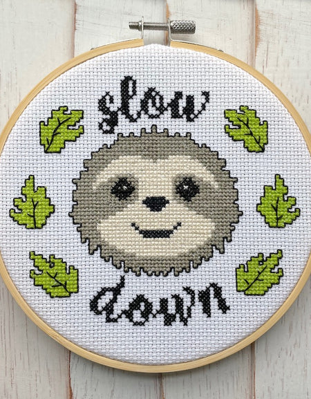 PATTERN WS Slow Down Counted Cross Stitch