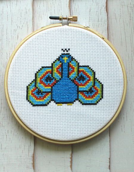 Peacock Counted Cross Stitch DIY KIT Intermediate