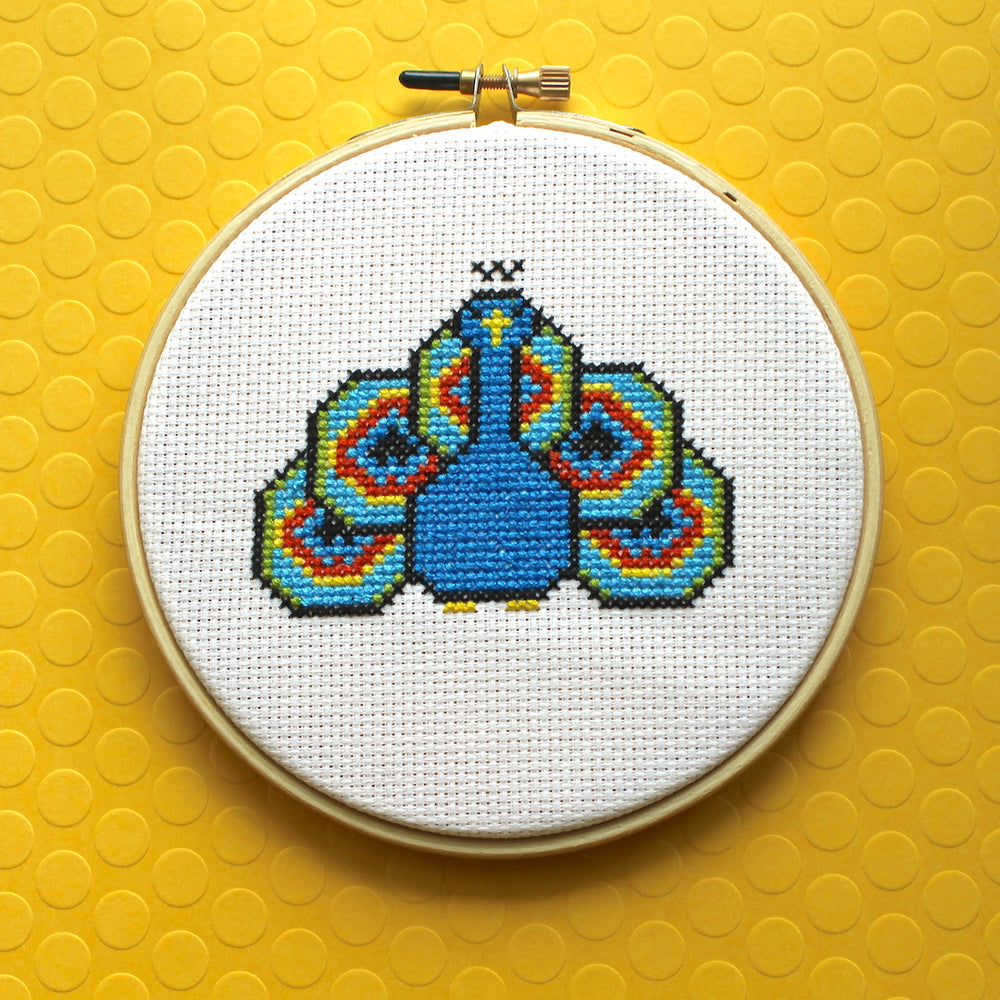 Peacock Counted Cross Stitch Digital Download Pattern Intermediate