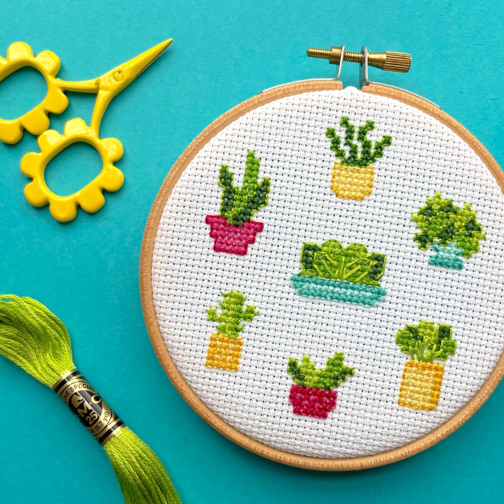 succulent cross stitch pattern Plant Life Modern Counted Cross Stitch Digital Pattern