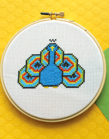 Peacock Counted Cross Stitch Digital Download Pattern Intermediate