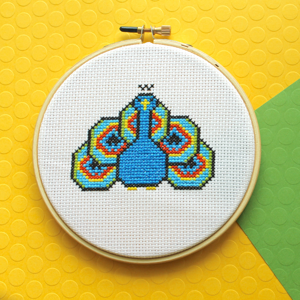 Peacock Counted Cross Stitch DIY KIT Intermediate