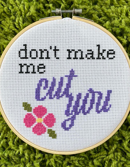 Subversive modern cross stitch pattern