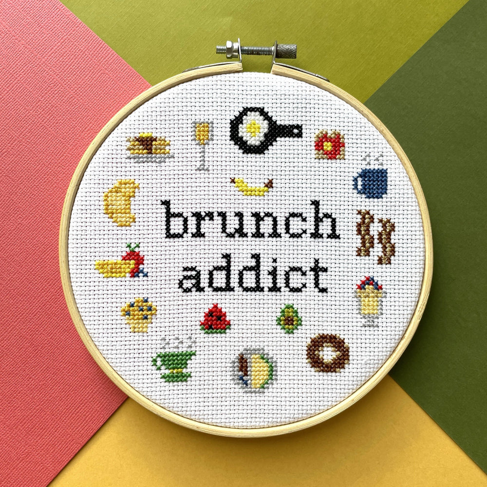 Brunch Addict Counted Cross Stitch Digital Download