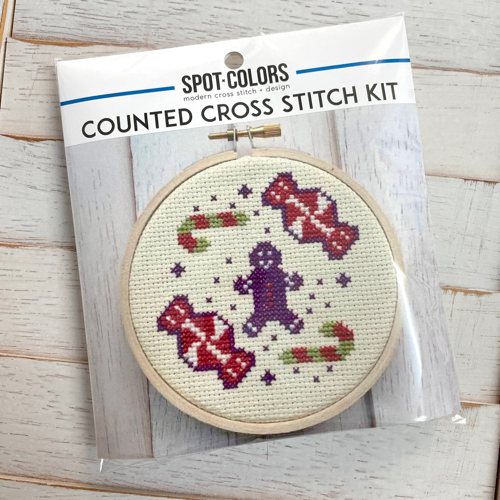 Sugar and Spice Holiday Christmas Counted Cross Stitch DIY Kit Beginner