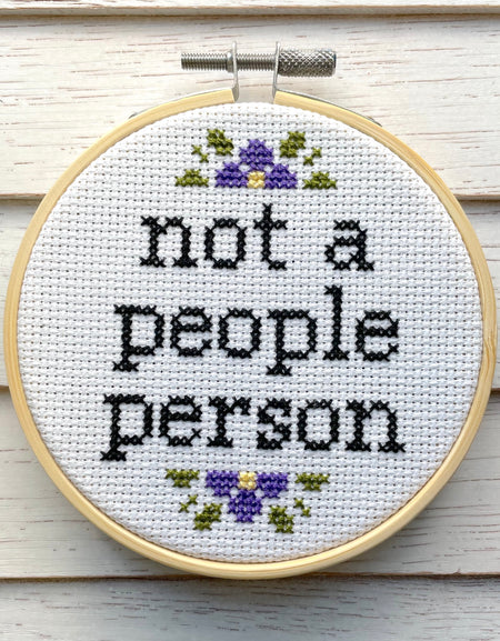 WS Not a People Person Cross Stitch Kit