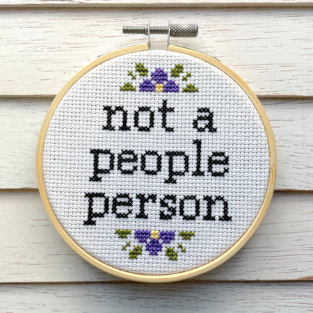 Not a people person Crosstitch kit subversive