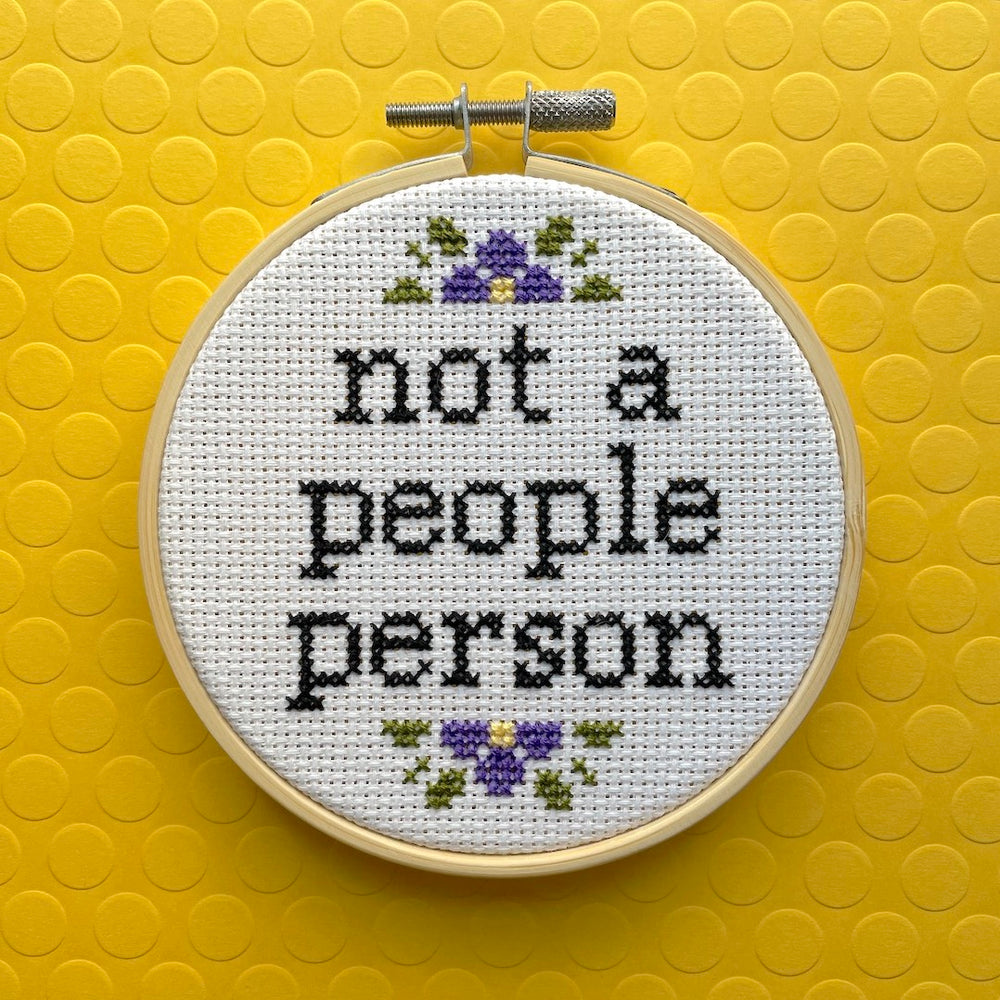WS Not a People Person Cross Stitch Kit