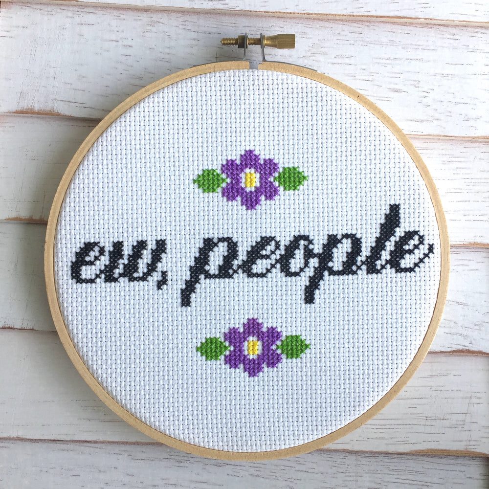 PATTERN WS Ew, People Counted Cross Stitch