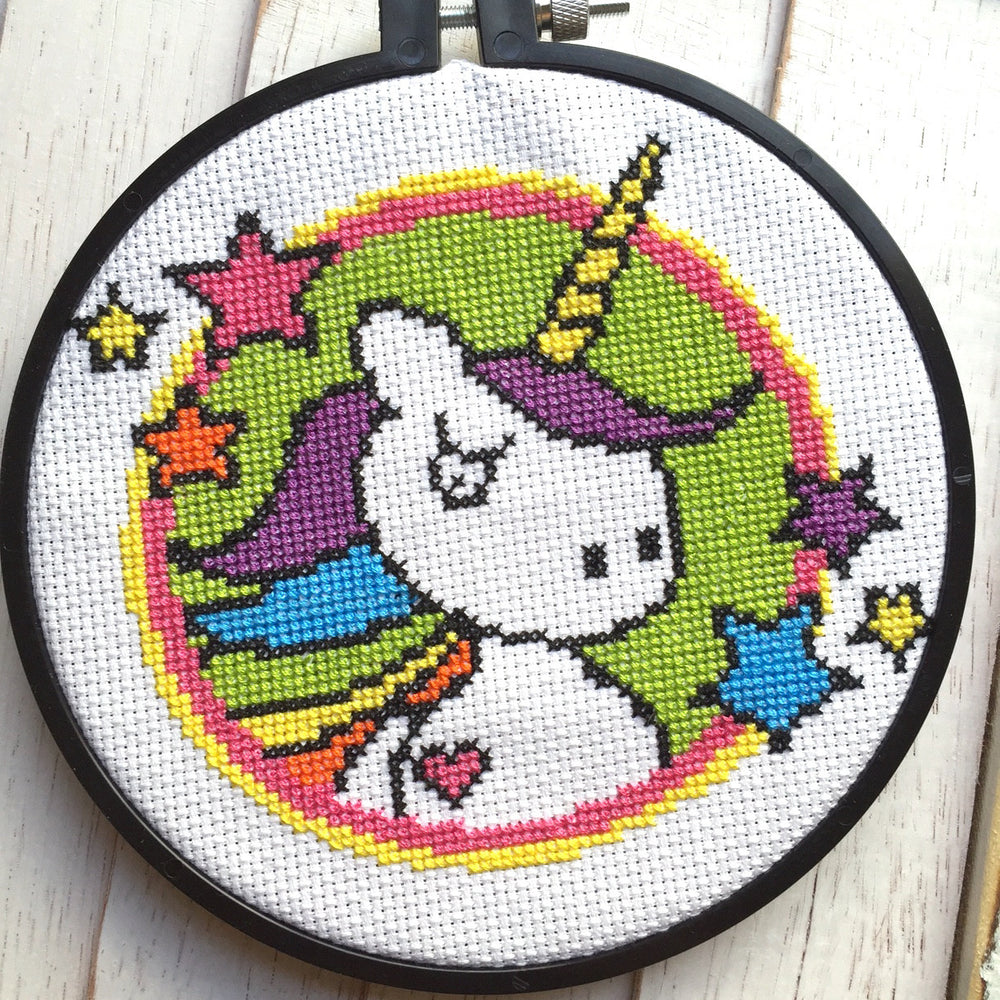 PATTERN WS Badass Unicorn Bright Counted Cross Stitch