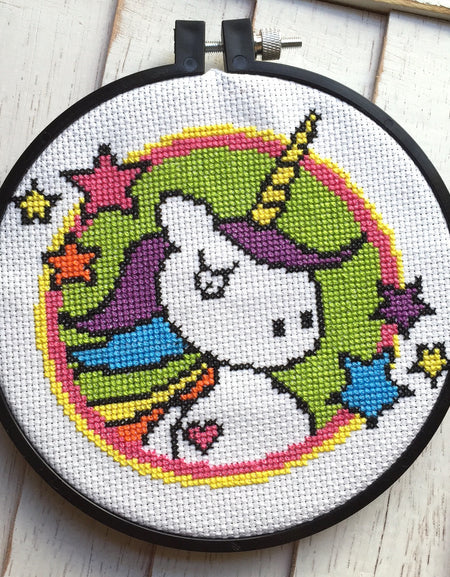 PATTERN WS Badass Unicorn Bright Counted Cross Stitch