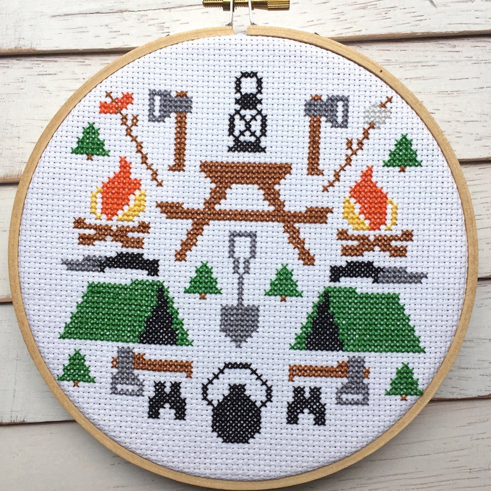 PATTERN WS Camping Counted Cross Stitch