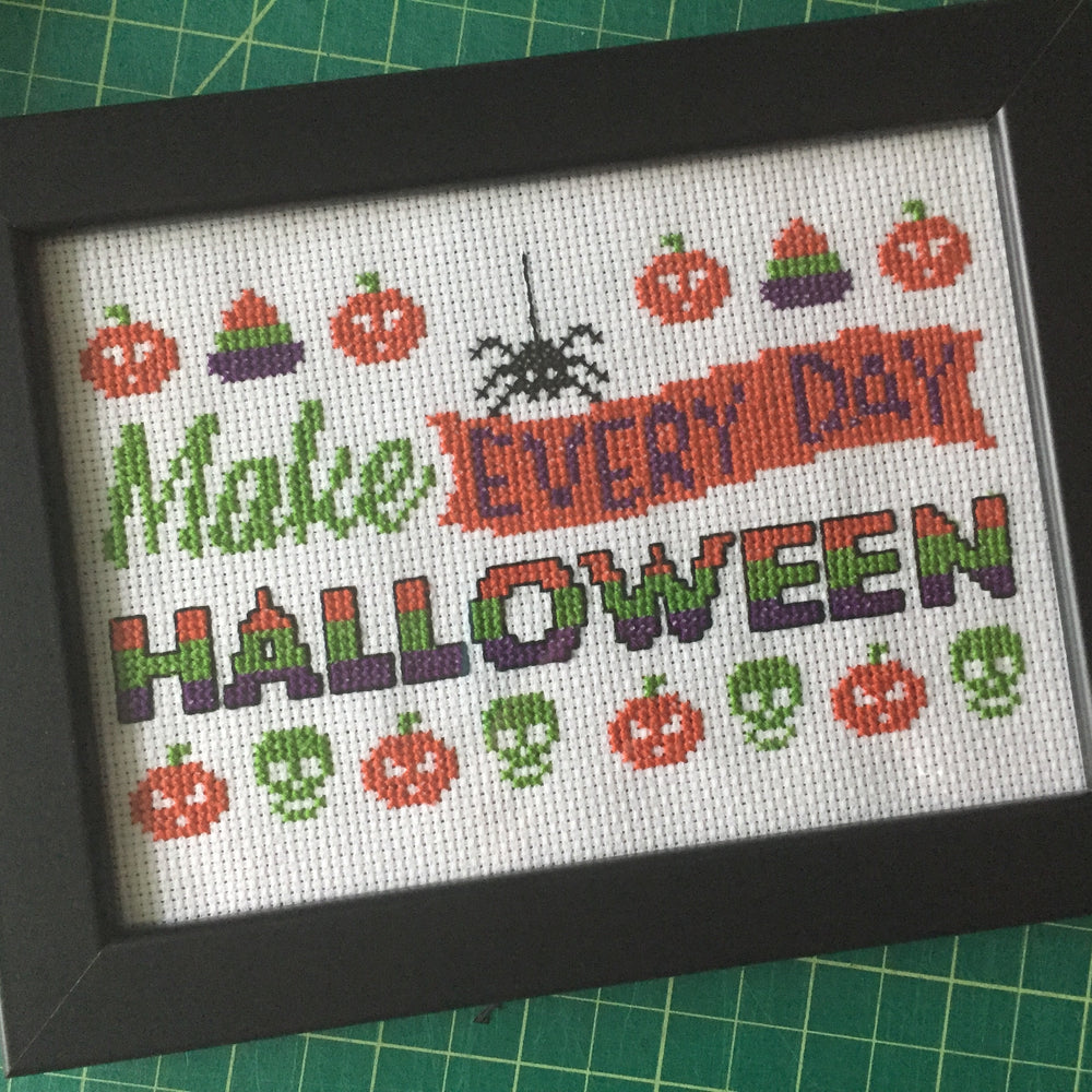 PATTERN WS Make Every Day Halloween Counted Cross Stitch