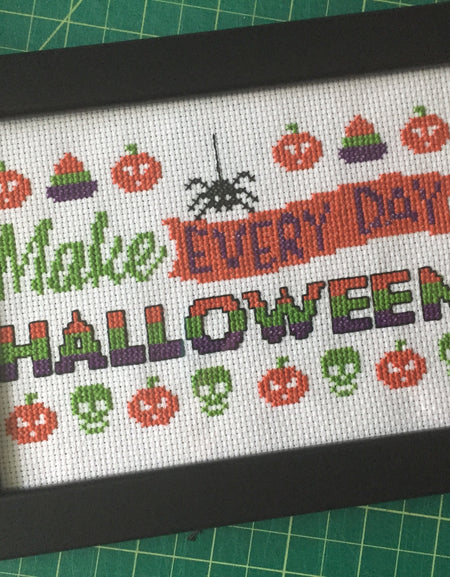 Make Every Day Halloween Counted Cross Stitch DIY KIT Intermediate