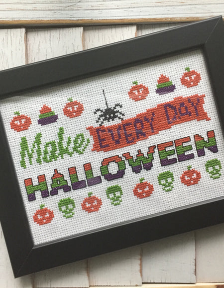WS Make Every Day Halloween Counted Cross Stitch DIY KIT Intermediate
