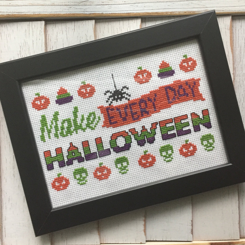PATTERN WS Make Every Day Halloween Counted Cross Stitch