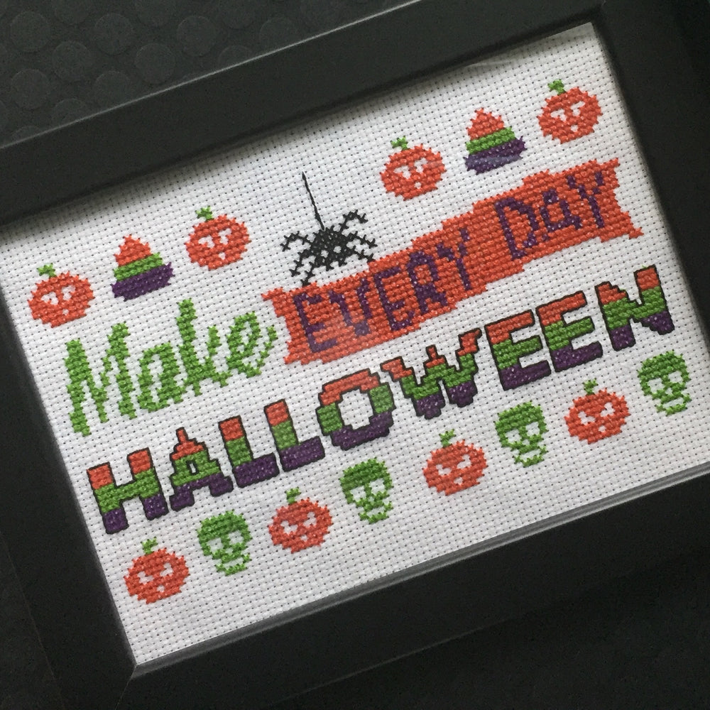 Make Everyday Halloween Counted Cross Stitch Pattern Download Intermediate