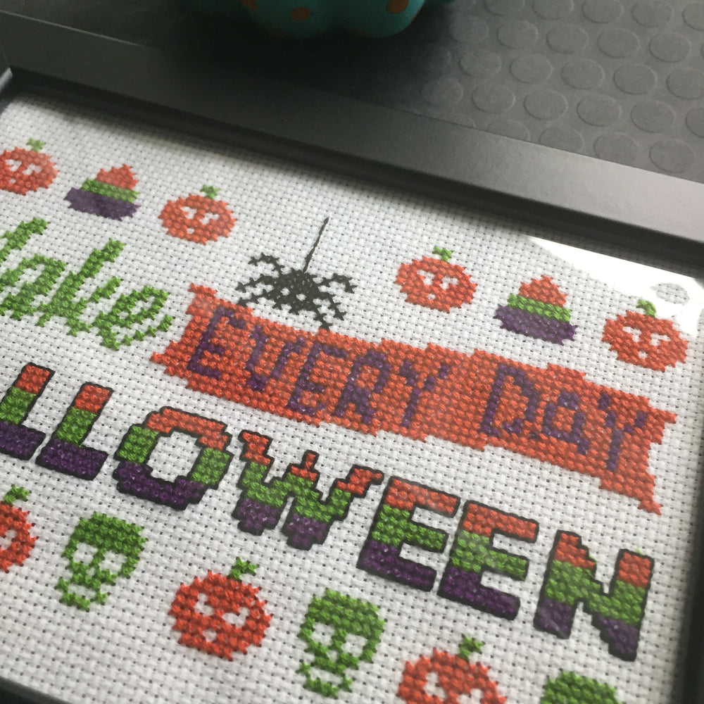 Make Every Day Halloween Counted Cross Stitch DIY KIT Intermediate