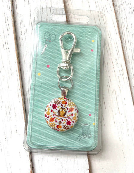 autumn fall owl keychain