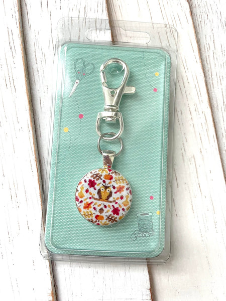 autumn fall owl keychain