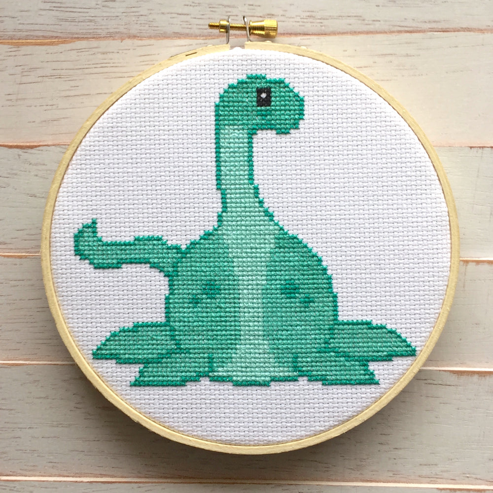 Locness Monster Counted Cross Stitch Pattern DIGITAL Download Intermediate