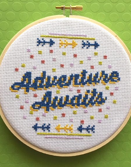 Adventure Awaits  Counted Cross Stitch Pattern DOWNLOAD Intermediate