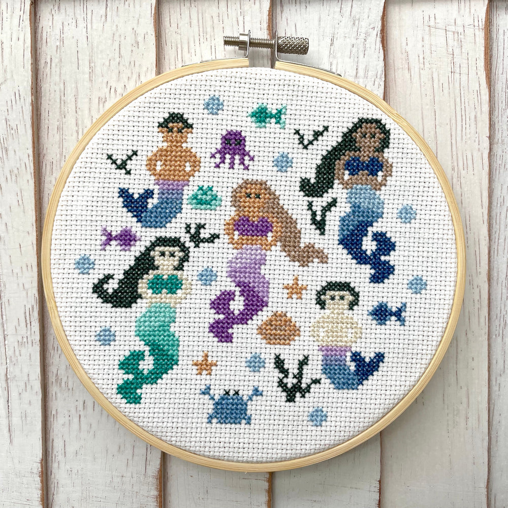 Mermaids Counted Cross Stitch DIGITAL Pattern