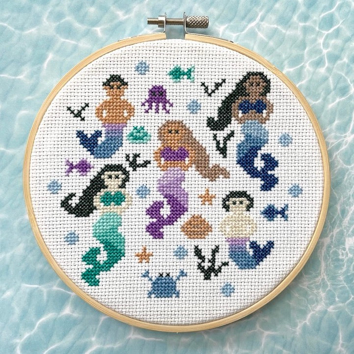 Mermaids Counted Cross Stitch DIGITAL Pattern